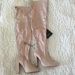 Forever 21 Blush Pink Over the Knee Boots